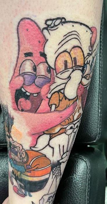 Brenda Kaye - in progress sponge bob sleeve 